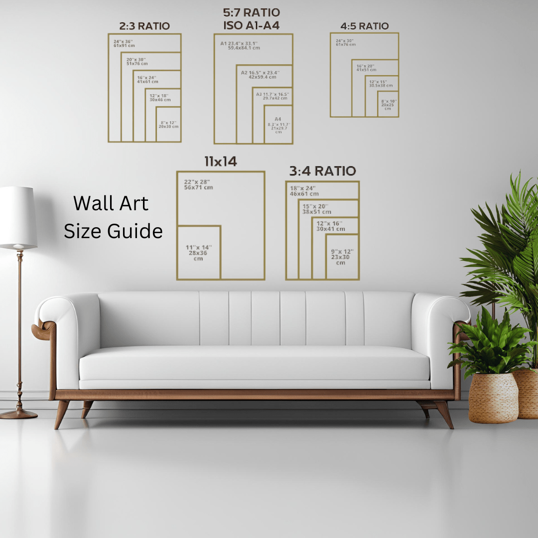 Wall art size guide
