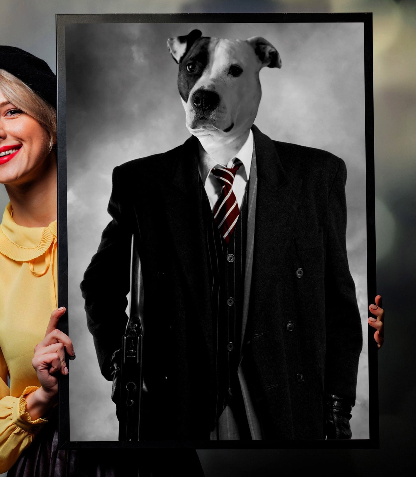 Custom Gangster pet portrait- Laila Shack