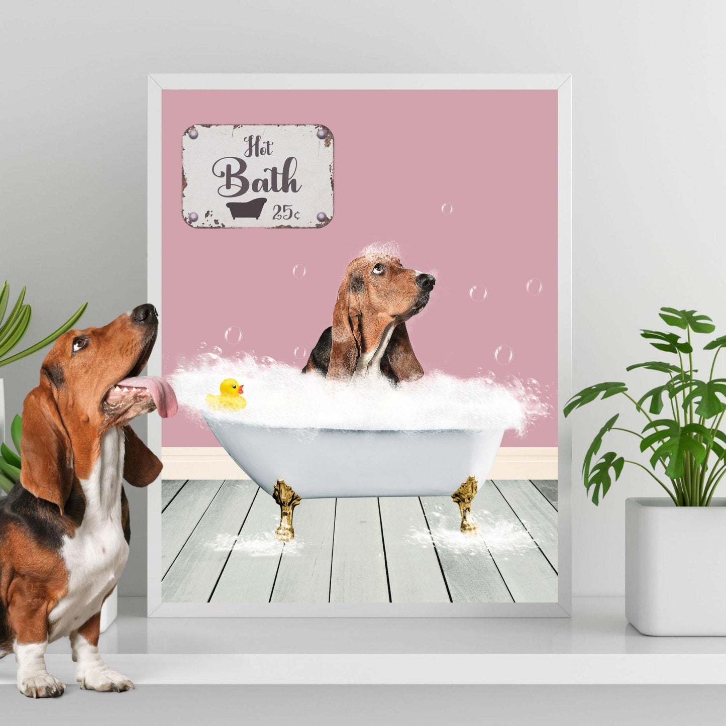 Custom Pet in Bathtub - Laila Shack