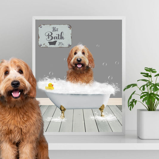 Custom Pet in Bathtub - Laila Shack