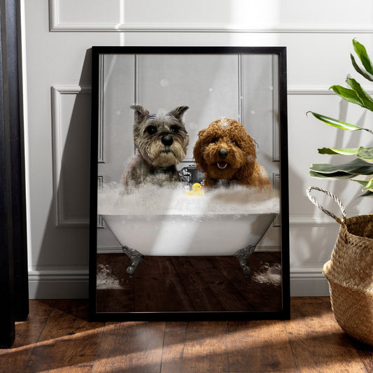 Custom Pet in Bathtub Portrait - Laila Shack