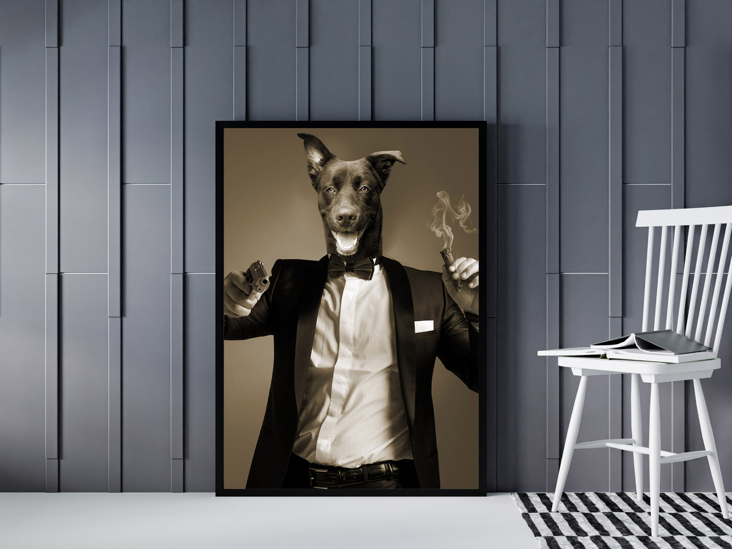 Custom Gangster pet portrait- Laila Shack