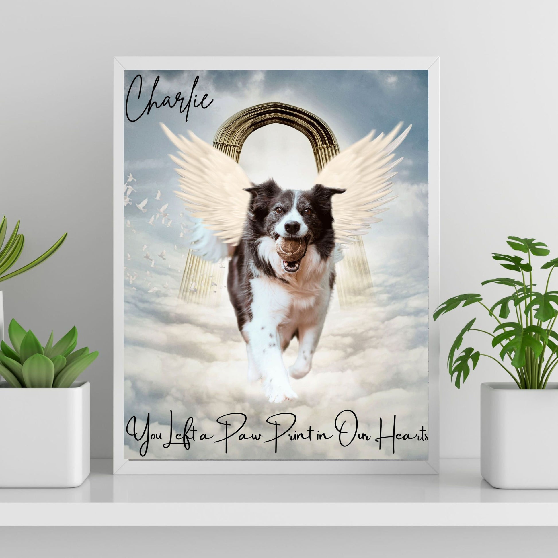 custom dog memorial portrait