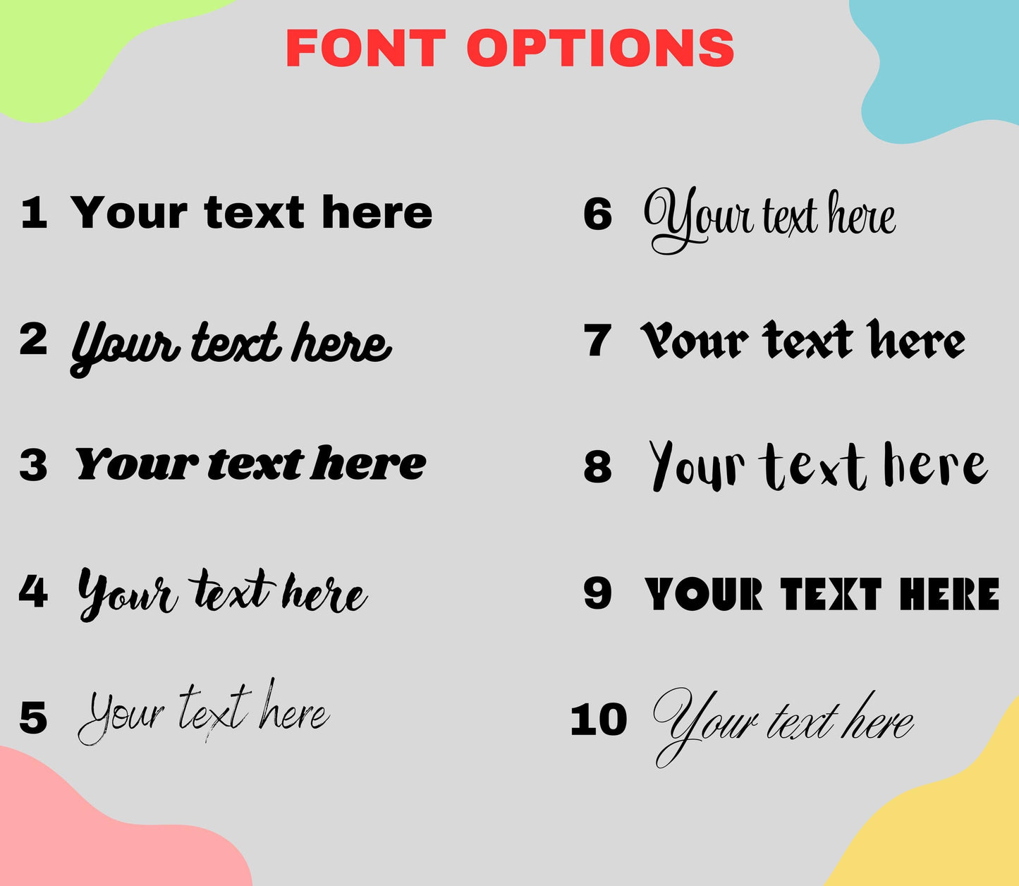 font options